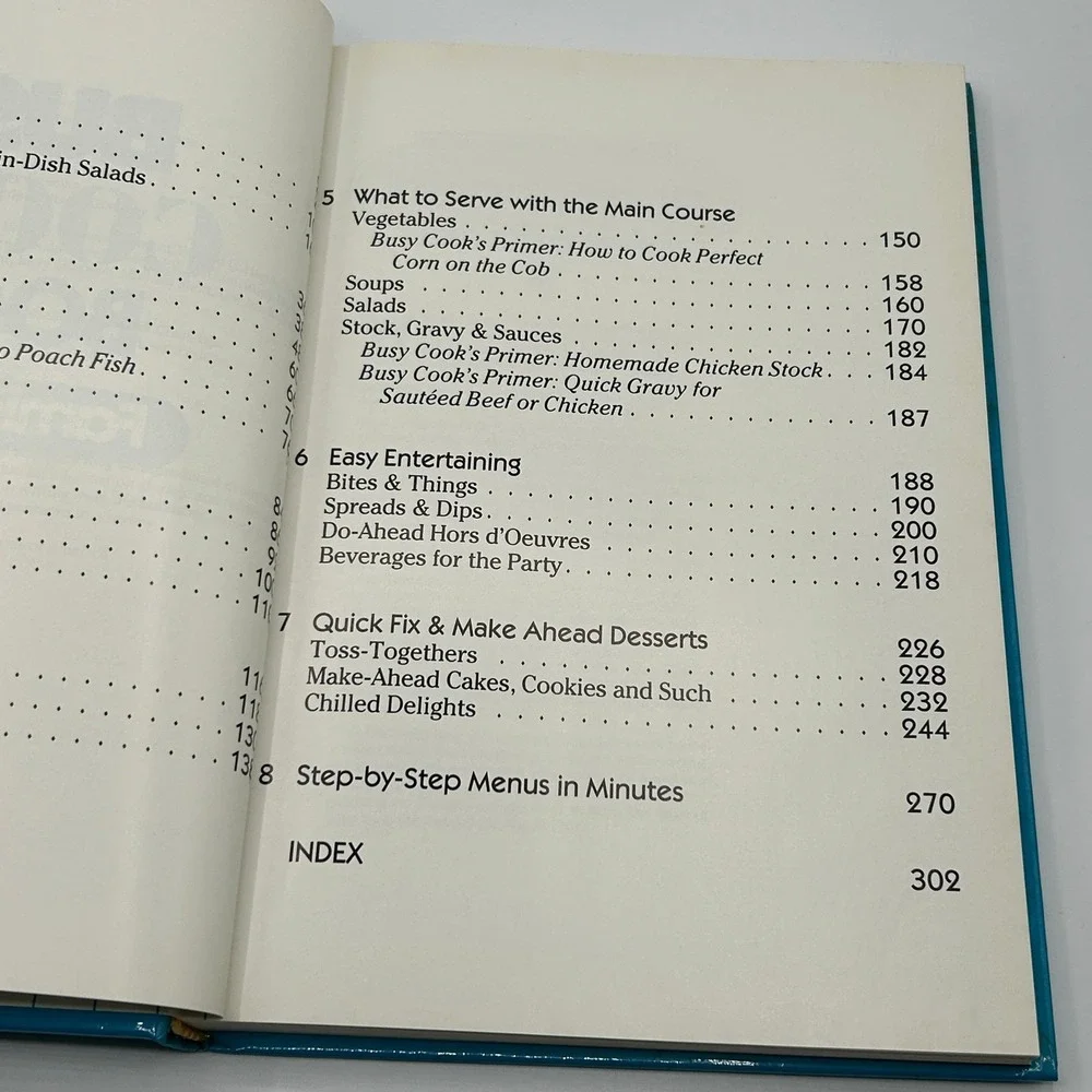 Family Circle Busy Cooks Book Vintage 1988 Hardcover Quick Easy Recipes Desserts